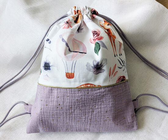 Sac pochon lilas